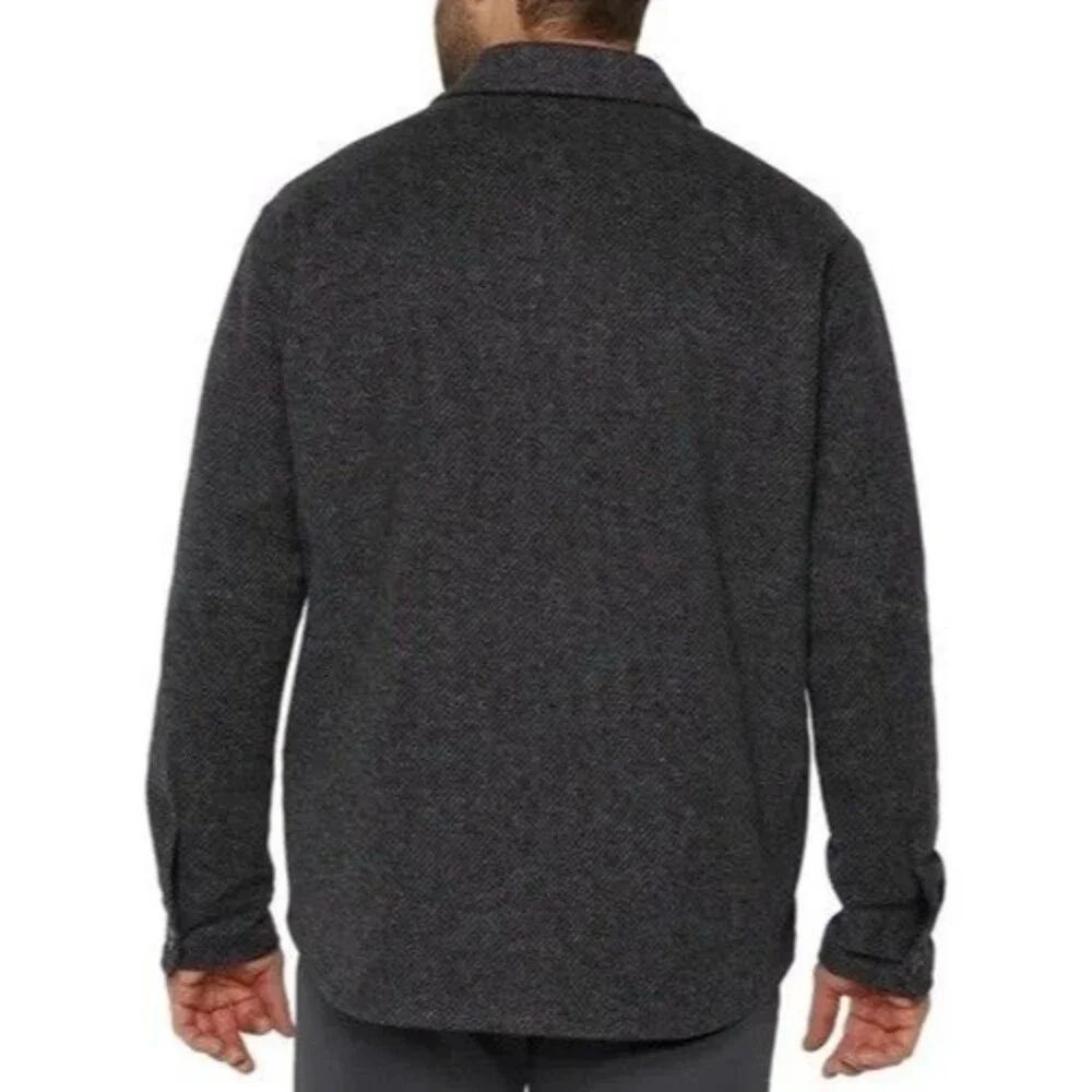 Banana Republic Men's Medium Black Shirt Jacket Button NWT